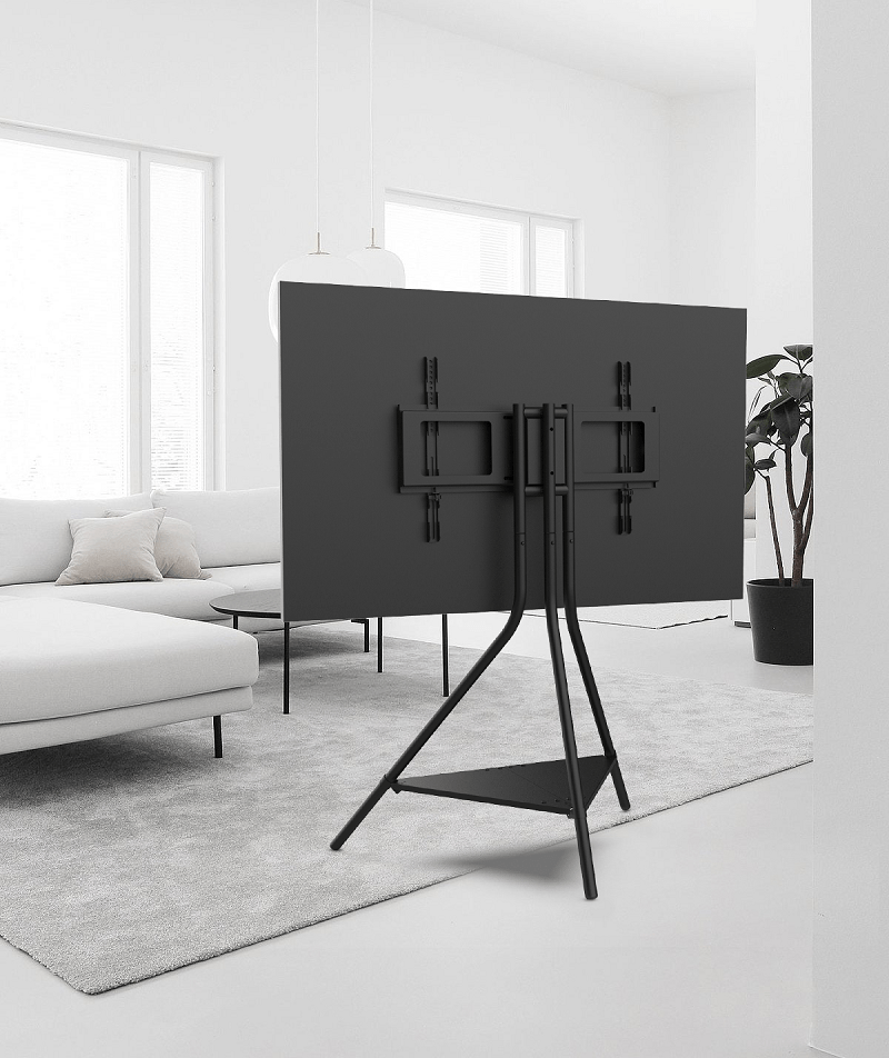 XTRARM Ahton Trípod - Soporte TV de suelo Negro