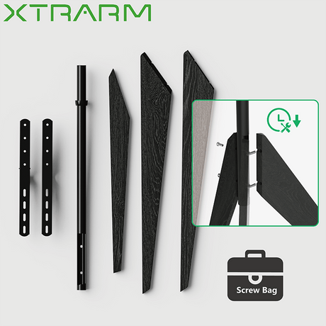 XTRARM Argo Trípod - Soporte TV de suelo Negro