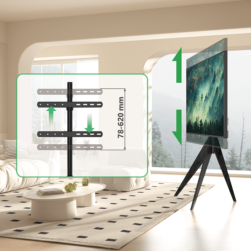 XTRARM Argo Trípod - Soporte TV de suelo Negro