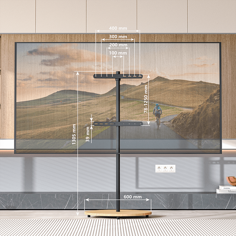 XTRARM Arius Impresión - Soporte TV de suelo Madera de Haya