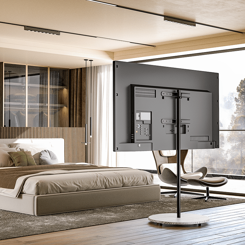 XTRARM Arius Impresión - Soporte TV de suelo Madera Gris