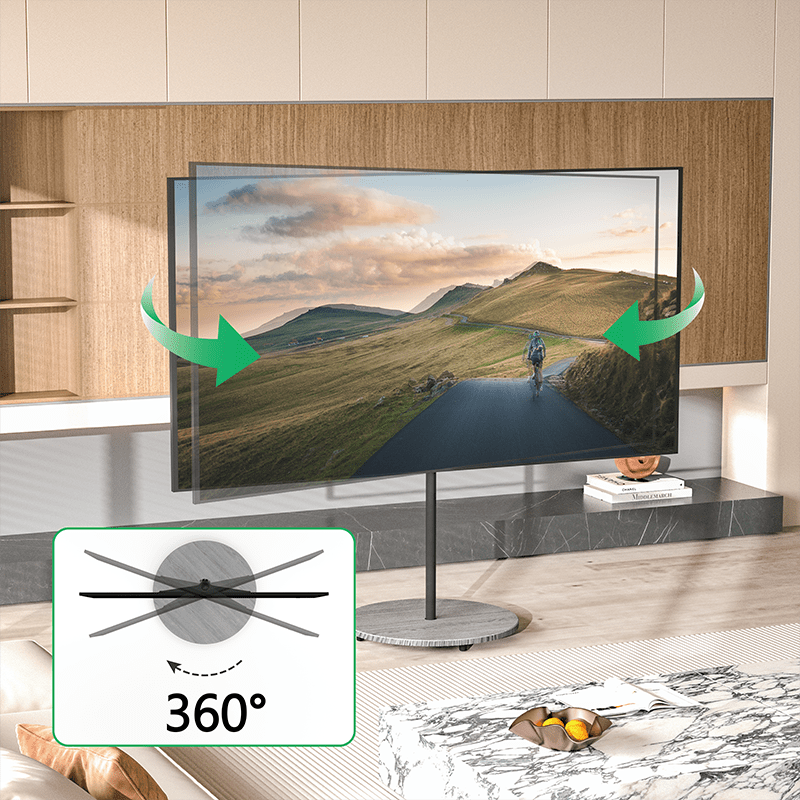 XTRARM Arius Impresión - Soporte TV de suelo Madera Gris