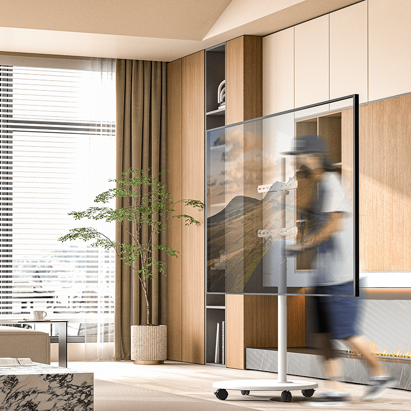 XTRARM Arius - Soporte TV de suelo Blanco