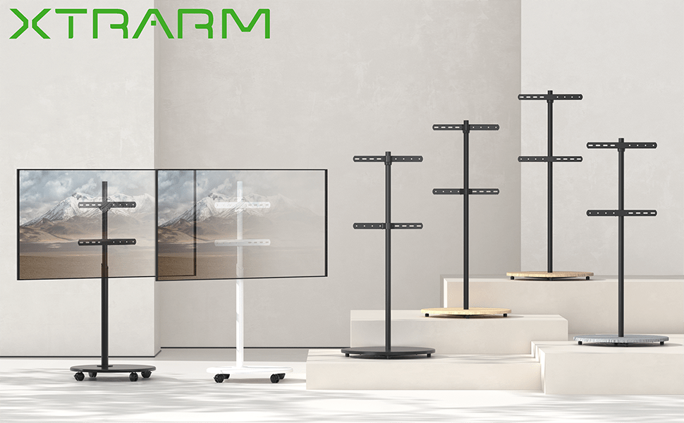 XTRARM Arius - Soporte TV de suelo Blanco