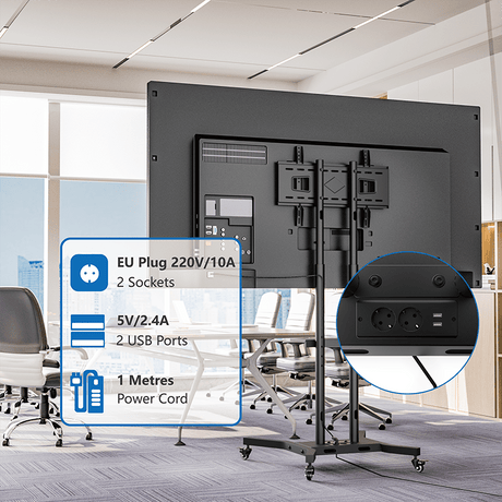 XTRARM Cato negro Móvil – Soporte Tv de pie