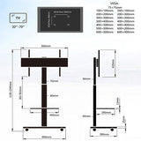 XTRARM Delphos Nogal Móvil – Soporte Tv de pie