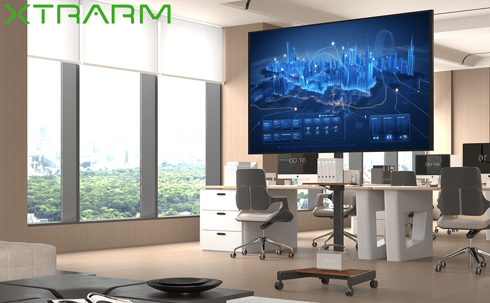 XTRARM Elevate Nogal - Soporte de suelo eléctrico