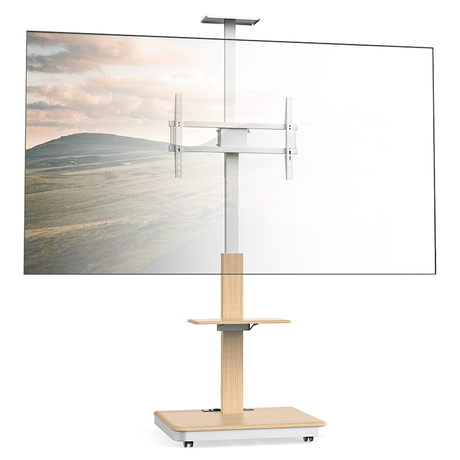 XTRARM Elite blanco/haya Móvil – Soporte Tv de pie eléctrico