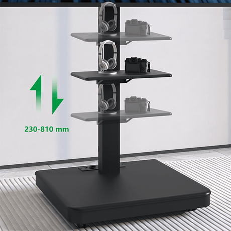 XTRARM Elite negro Móvil – Soporte Tv de pie eléctrico