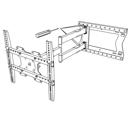 XTRARM Tantal 80 cm Fixed - Soporte TV de pared Negro