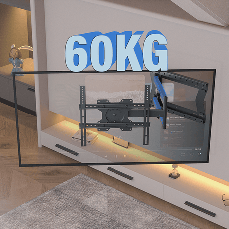 DQ Wall-Support Hercules 2.0 80 cm Flex - Soporte TV de pared Negro