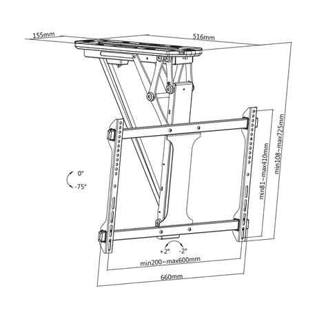 MyWall HL41ML - Soporte TV de Techo electrico
