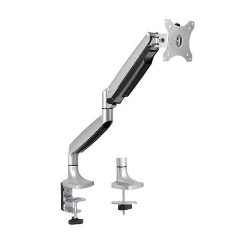 DQ Wall-Support Nika Brazo para un Monitor Gris con resorte de gas