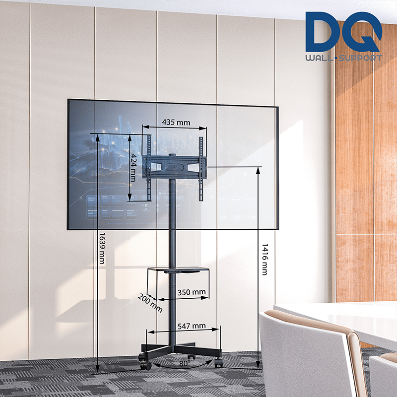 DQ Wall-Support Nyna Móvil Negro – Soporte Tv de suelo