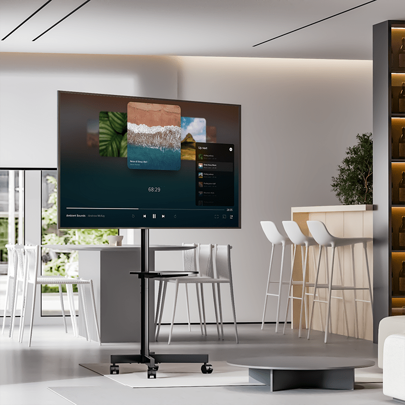 DQ Wall-Support Nyna Móvil Negro – Soporte Tv de suelo