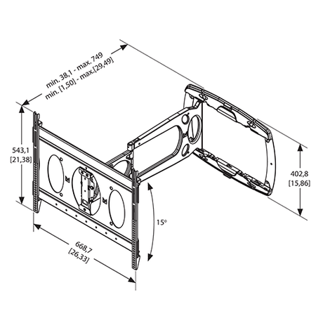 Vogel's Professional PFW 6850 Giratorio - Soporte TV de pared Negro