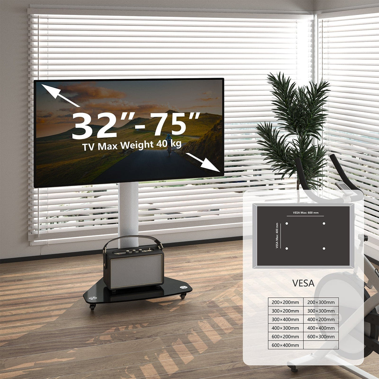 XTRARM Proton 100 Pie-TV aluminio
