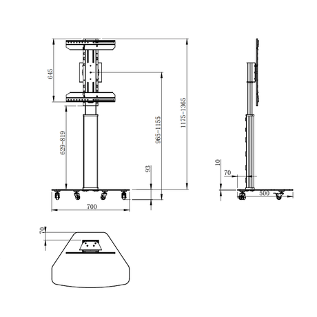 XTRARM Proton 100 Pie-TV Negro
