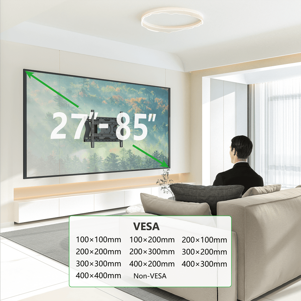 XTRARM Tantal 80 cm Flex - Soporte TV de pared Negro