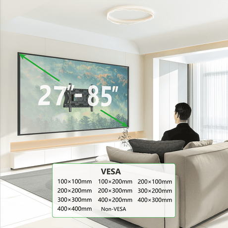 XTRARM Tantal 80 cm Flex - Soporte TV de pared Negro