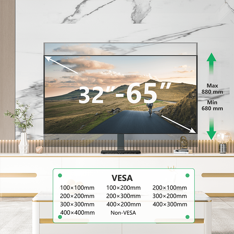 XTRARM TS1020 - Soporte TV negro de mesa