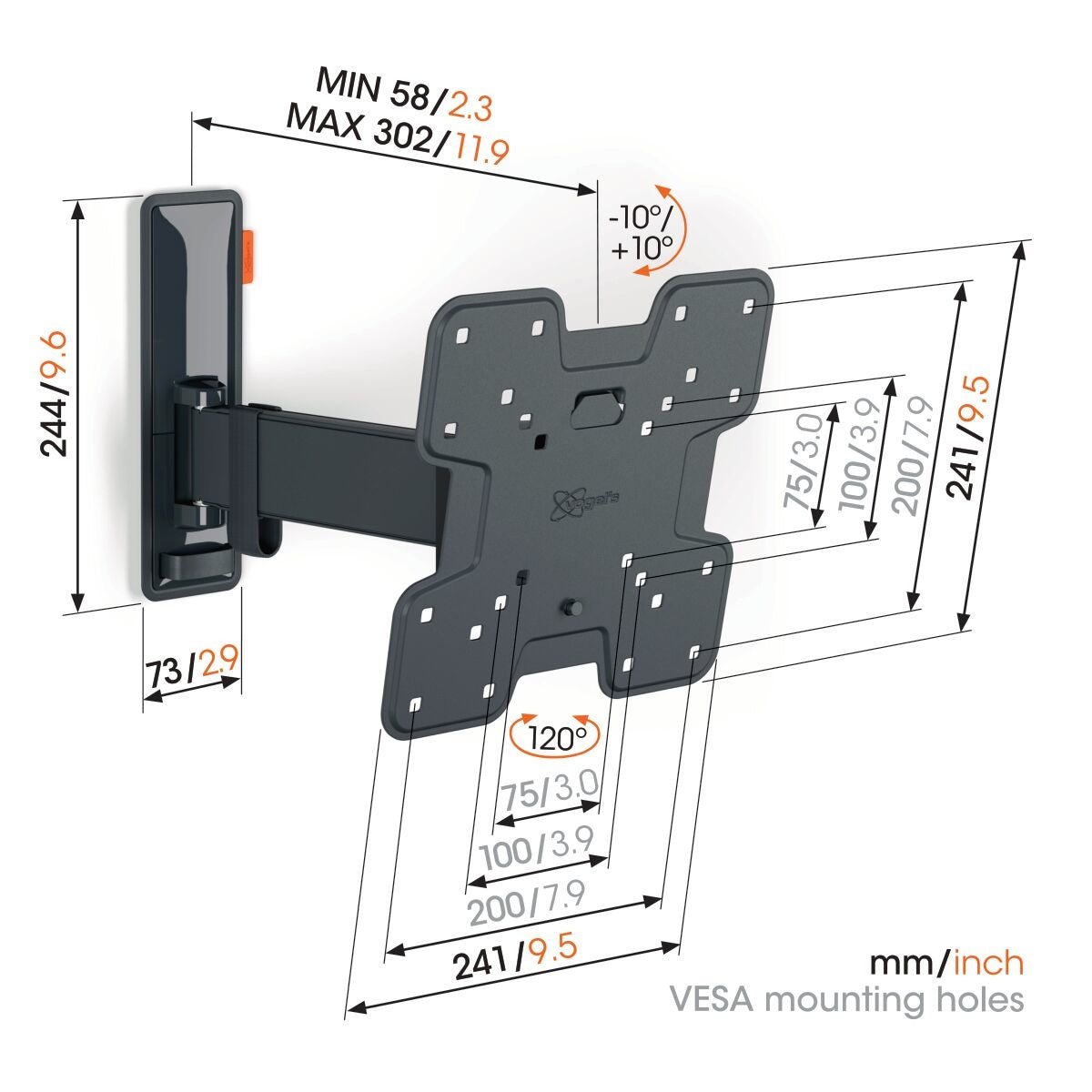 Vogel's TVM 3225 FULL MOTION S WALL MOUNT