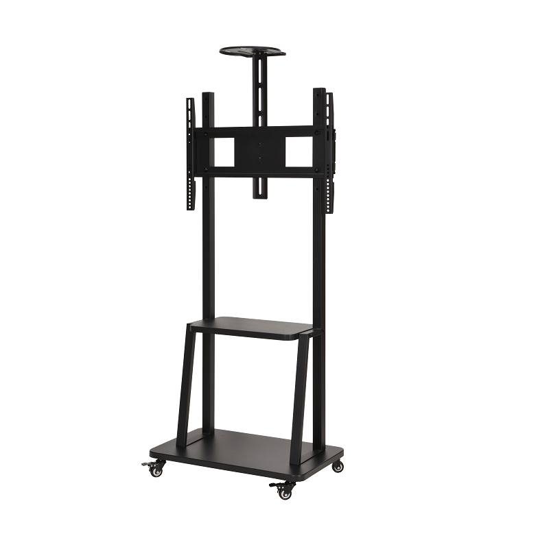 DQ Wall-Support Artemis Movil - Soporte TV de suelo Negro