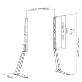 DQ Wall-Support Atalo Negro - Soporte TV de mesa