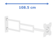 XTRARM Axis XL 108,5 cm Blanco - Soporte de TV giratorio e inclinable