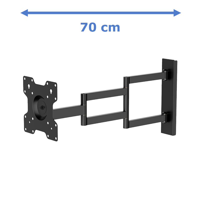 XTRARM Axis XL 70 cm Negro - Soporte de TV giratorio e inclinable