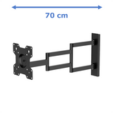 XTRARM Axis XL 70 cm Negro - Soporte de TV giratorio e inclinable