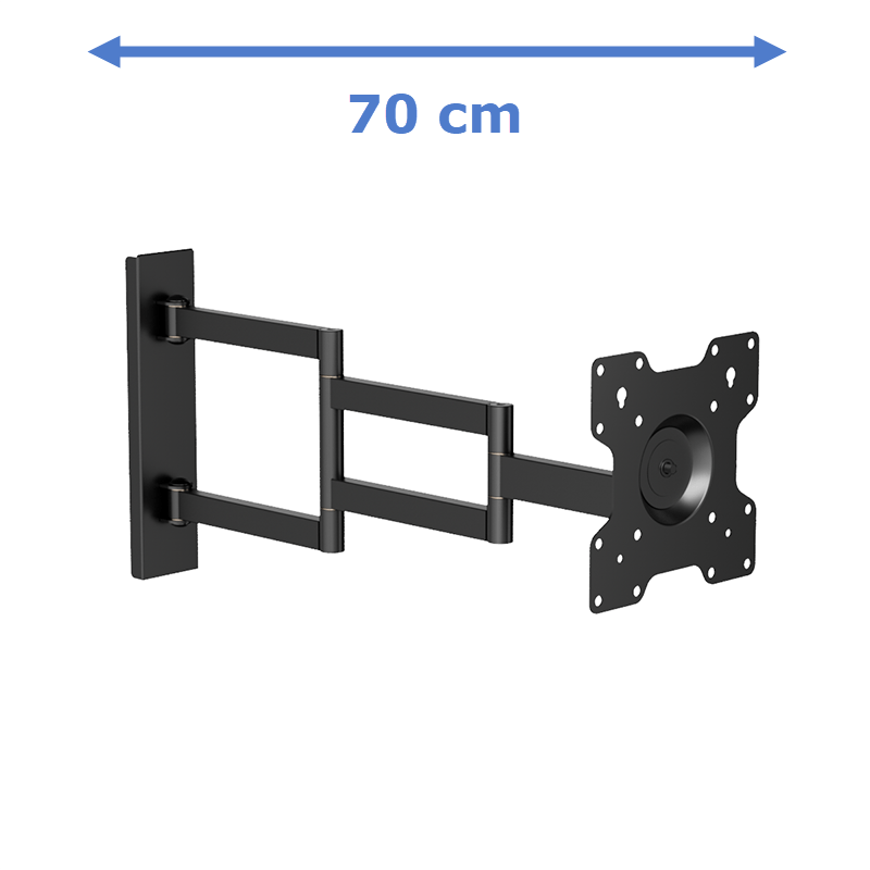 XTRARM Axis XL 70 cm Negro - Soporte de TV giratorio e inclinable