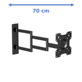 XTRARM Axis XL 70 cm Negro - Soporte de TV giratorio e inclinable