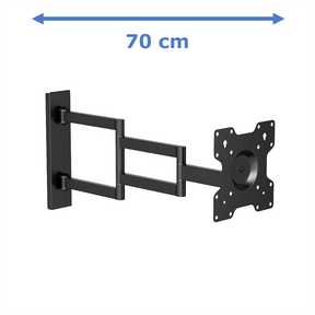 XTRARM Axis XL 70 cm Negro - Soporte de TV giratorio e inclinable