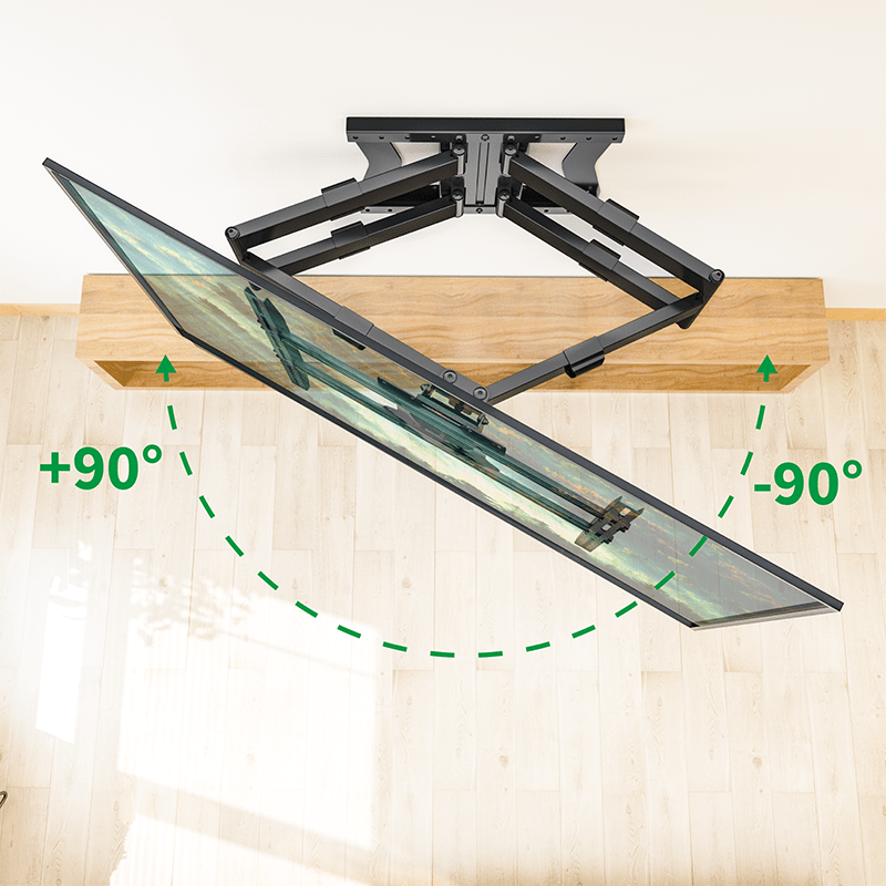 XTRARM Cratos 100 cm doble Rotate VESA 600 TV - Soporte TV de pared Negro