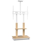XTRARM Duolite blanco/haya Móvil – Soporte Tv de pie eléctrico