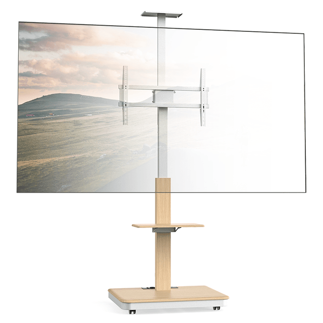 XTRARM Elite blanco/haya Móvil – Soporte Tv de pie eléctrico