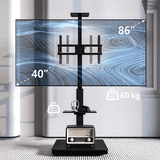XTRARM Elite negro Móvil – Soporte Tv de pie eléctrico