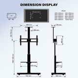 XTRARM Elite negro/nogal – Soporte Tv de pie Manual