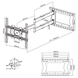 XTRARM Segunda oportunidad: Soporte para TV Crius 100 cm Rotate 400, color blanco