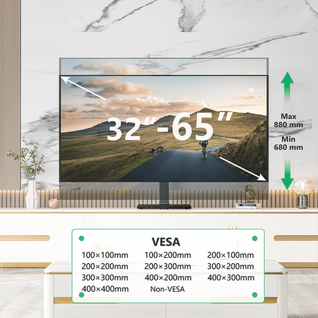 XTRARM TS1020 - Soporte TV negro de mesa