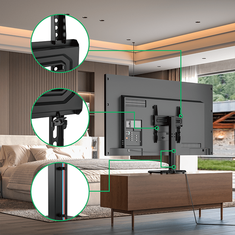 XTRARM TS1020 - Soporte TV negro de mesa