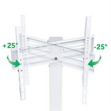 XTRARM TS1025 - Soporte TV roble blanco de mesa
