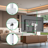 XTRARM TS1025 - Soporte TV roble blanco de mesa