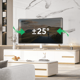 XTRARM TS1025 - Soporte TV roble blanco de mesa