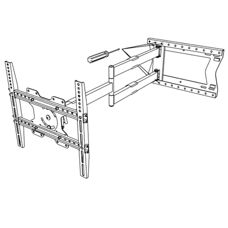 XTRARM Segunda oportunidad: Soporte para TV Crius 100 cm Rotate 400, color blanco