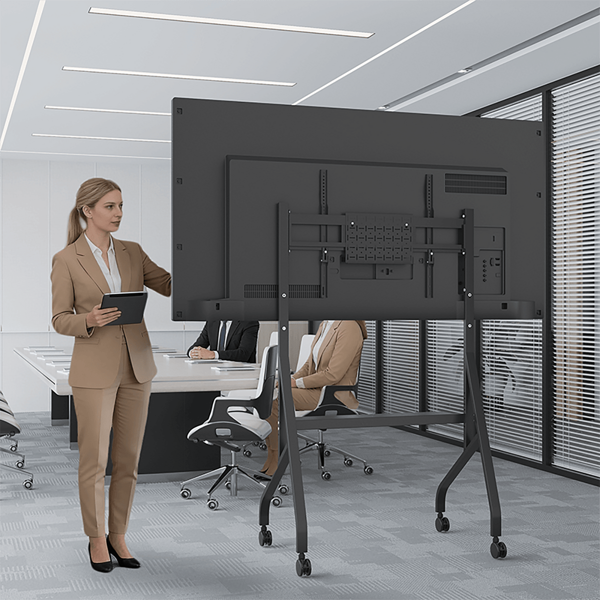 XTRARM Aura XTR-FS5150 – Mobiele tv-vloerstandaard 42"-110" Zwart